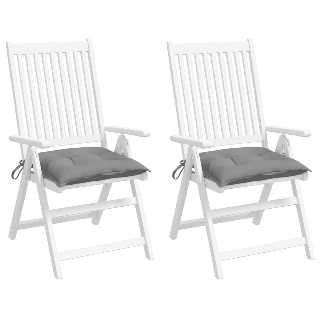 Almofadões de cadeira 2 pcs 50x50x7 cm tecido oxford cinzento