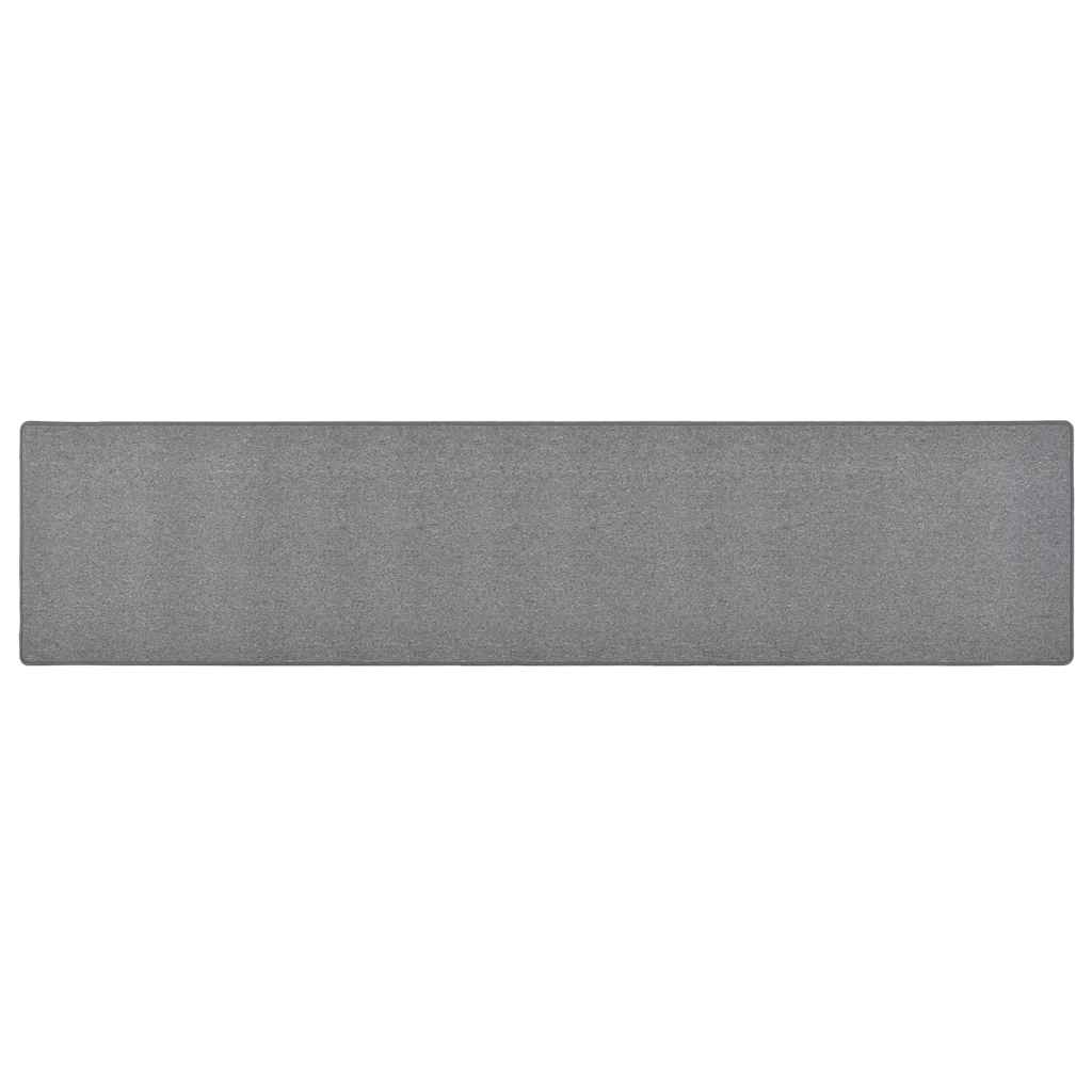 Tapete/passadeira 50x250 cm cinzento-escuro