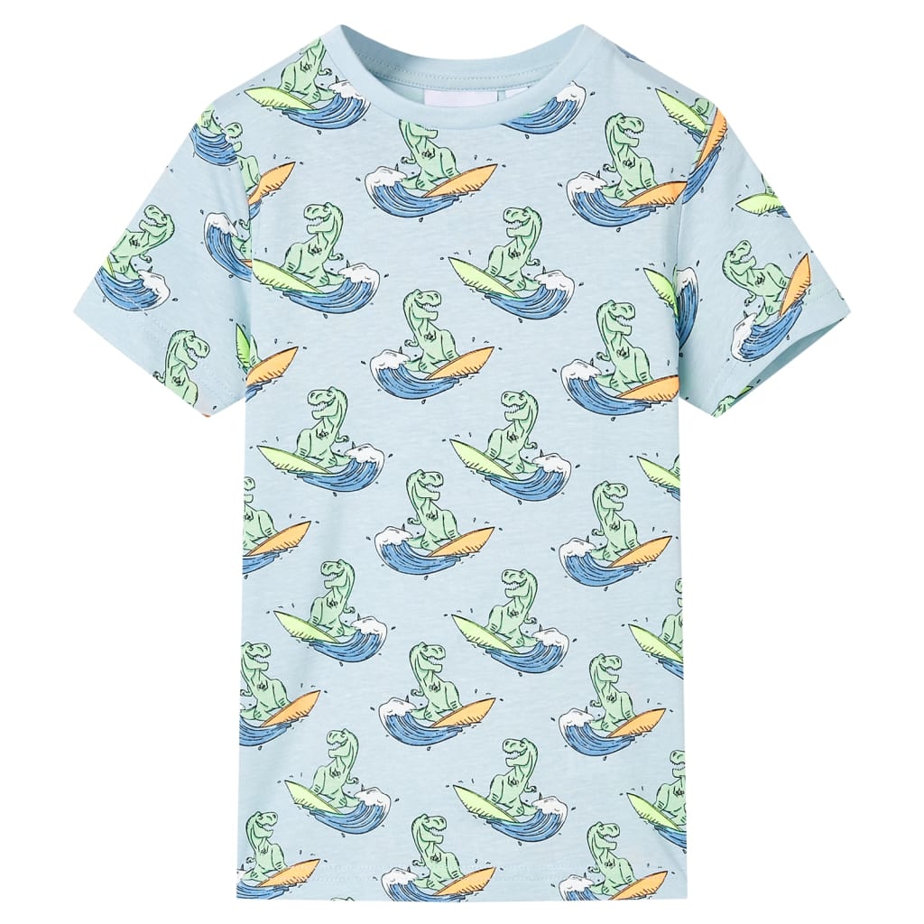 Pijama de manga curta para criança azul-claro 104
