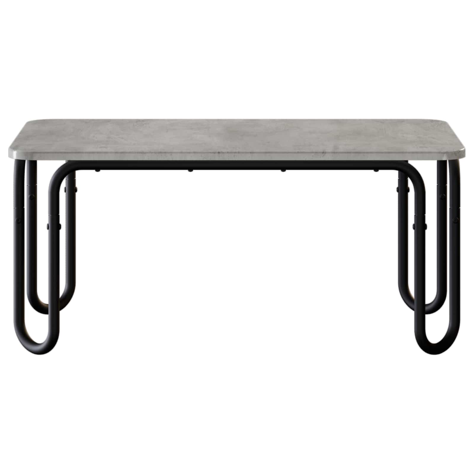 Mesa de centro cinzento cimento 100 x 50 x 45 cm