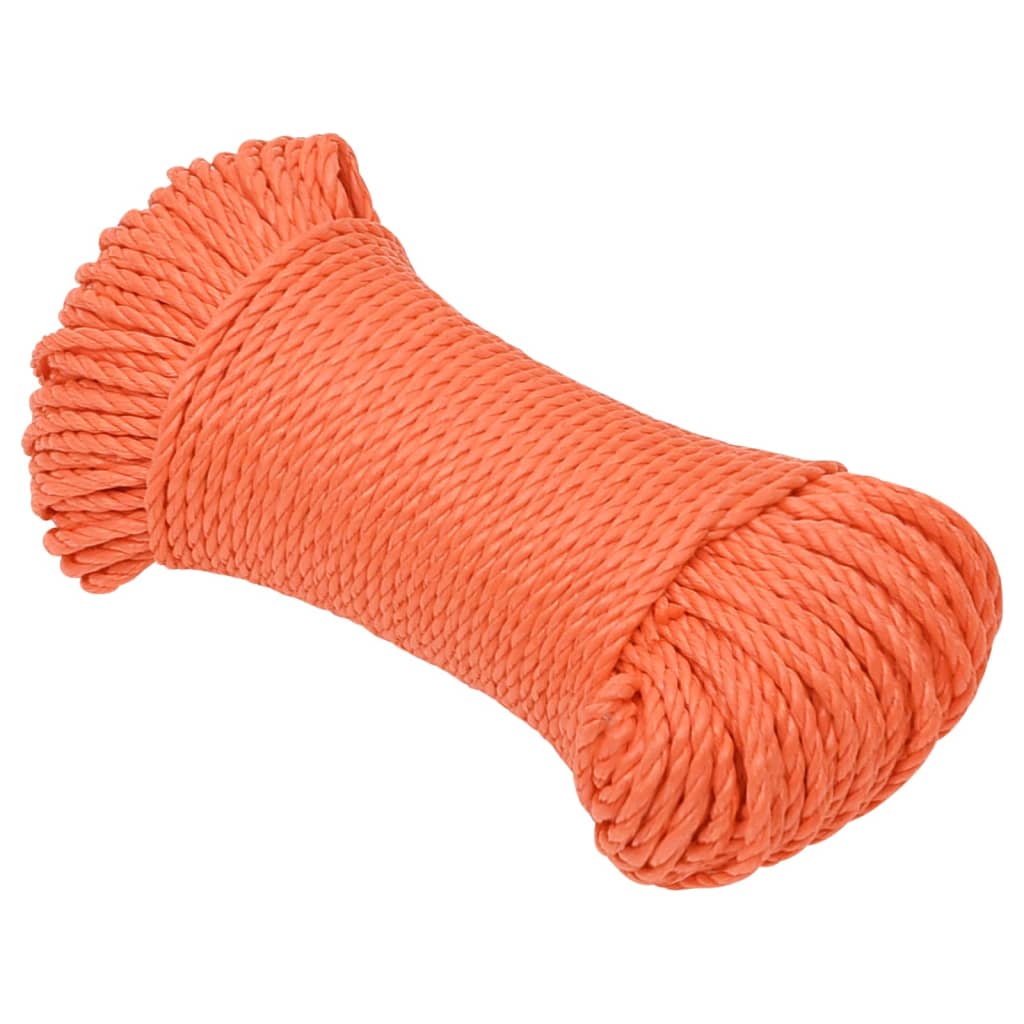 Corda de trabalho 3 mm 250 m polipropileno laranja