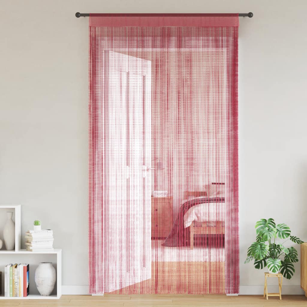 Cortinas de fios 2 pcs 140x250 cm rosa