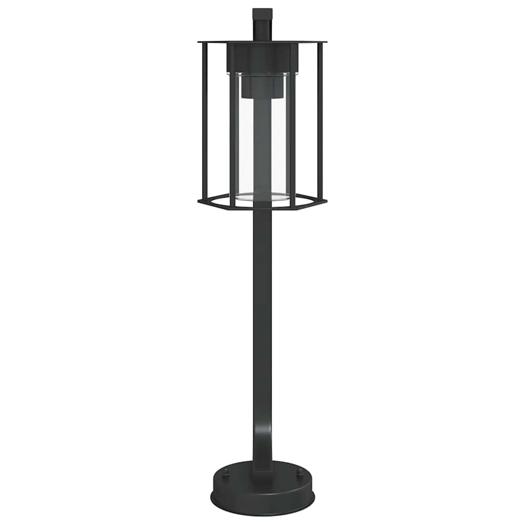 Candeeiros de chão para exterior 3 pcs 60 cm aço inox. preto