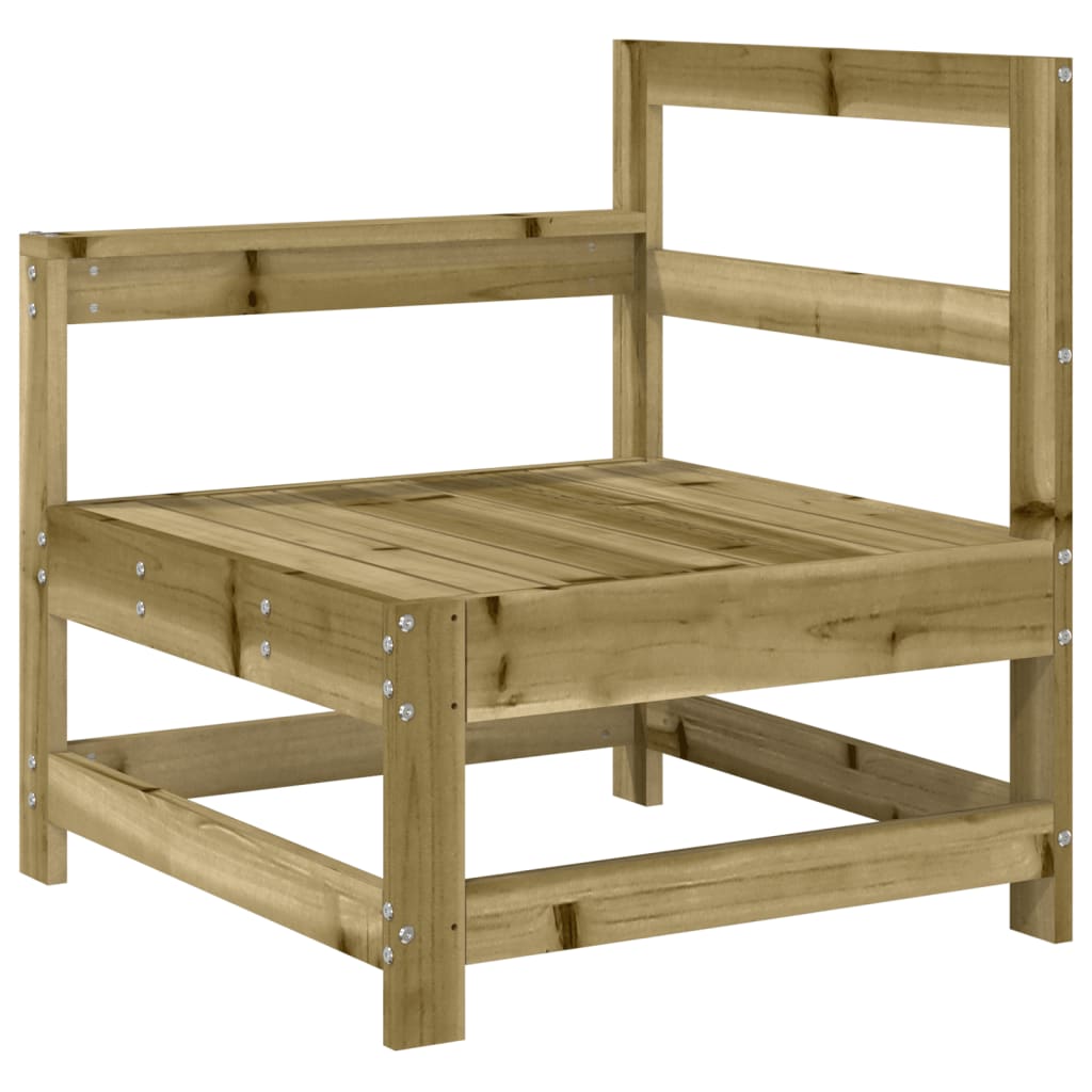 3 Pcs conjunto de sofás para jardim madeira de pinho impregnada
