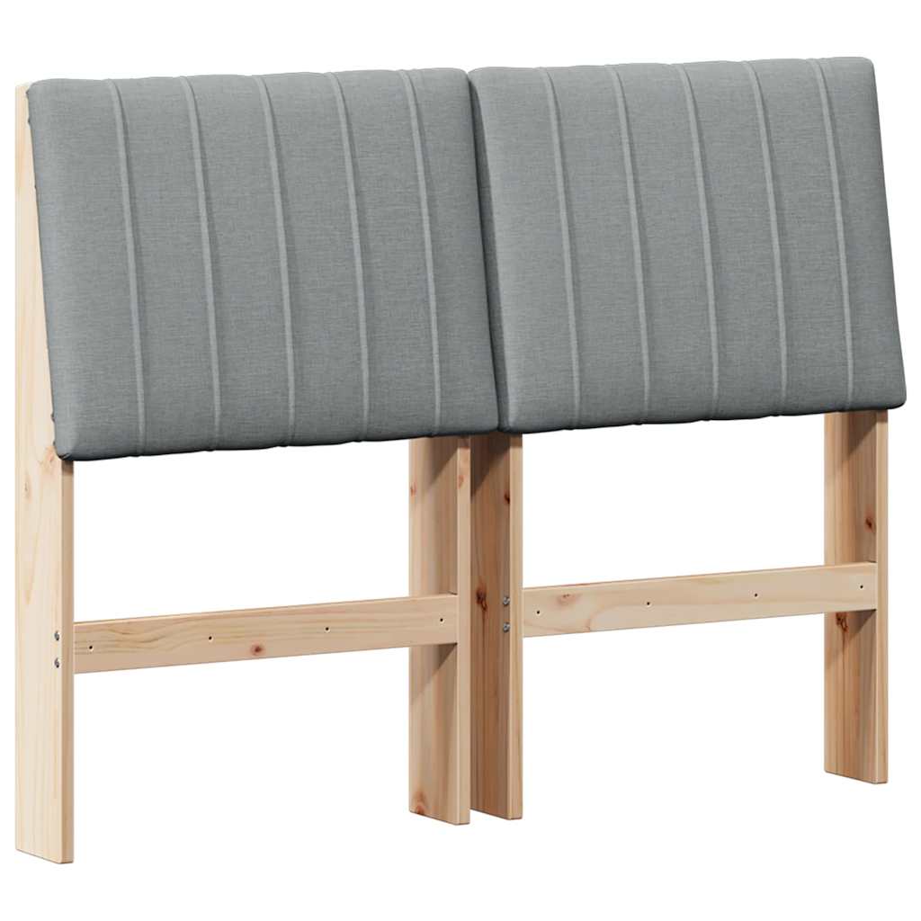 Cabeceira estofada cinzento-claro 120 cm