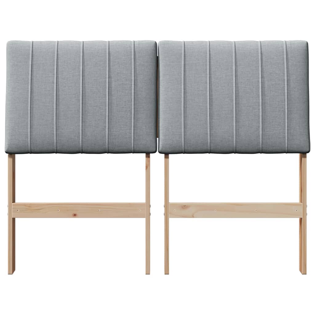 Cabeceira estofada cinzento-claro 120 cm