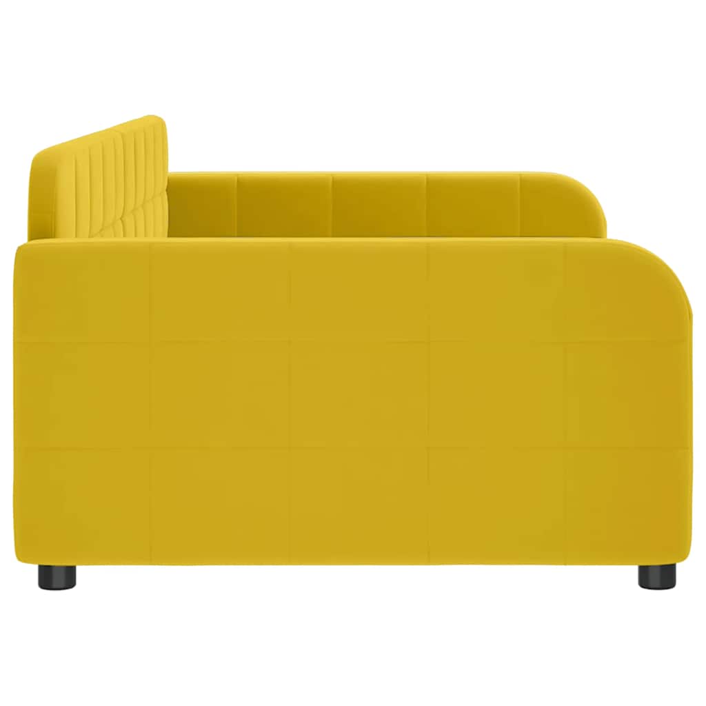 Sofá-cama 90x200 cm veludo amarelo