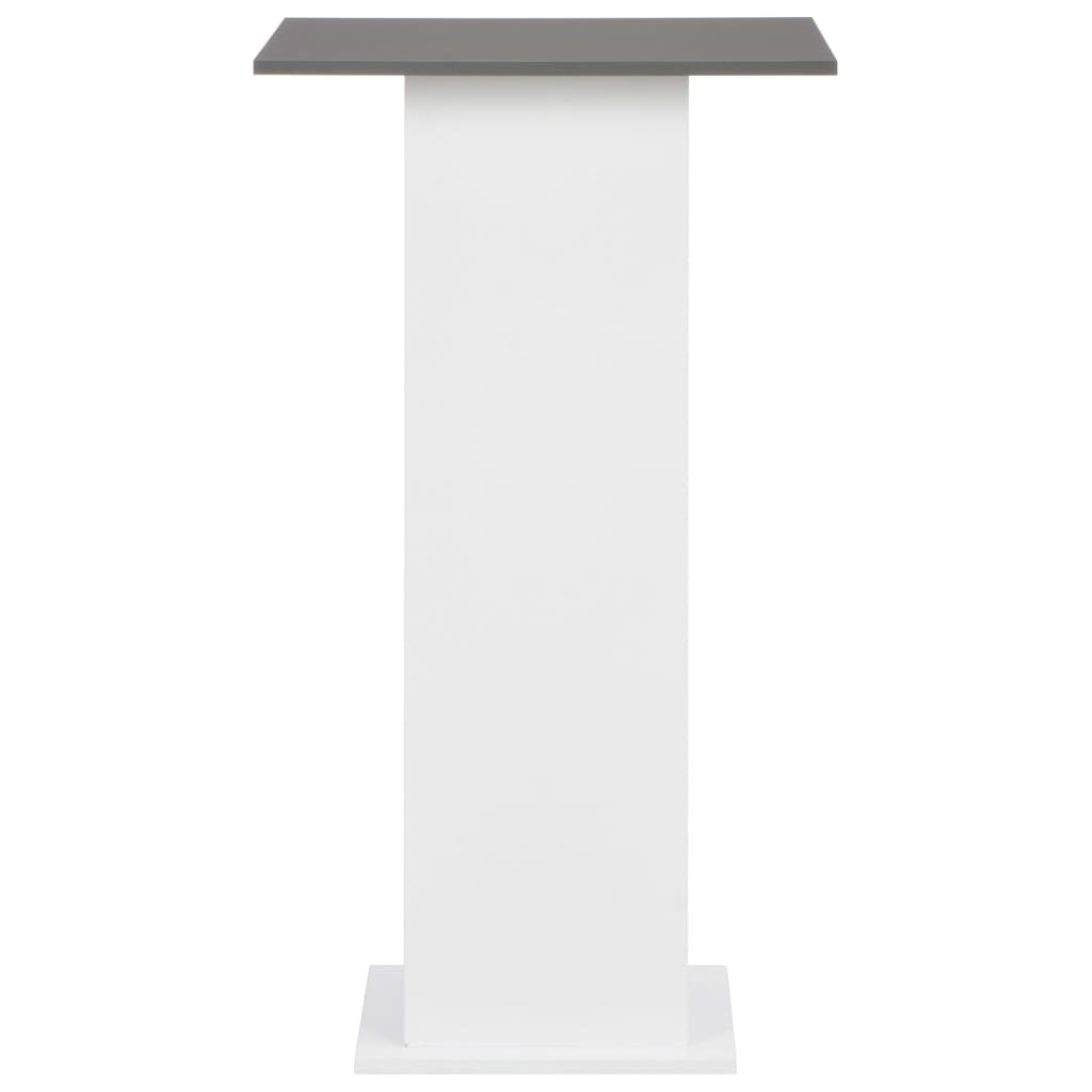 Mesa de bar 60x60x110 cm branco e antracite