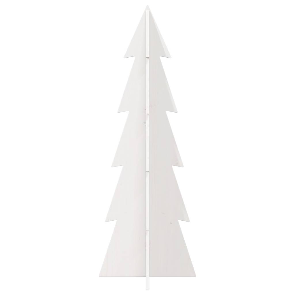Árvore de natal decorativa 112cm madeira de pinho maciça branco