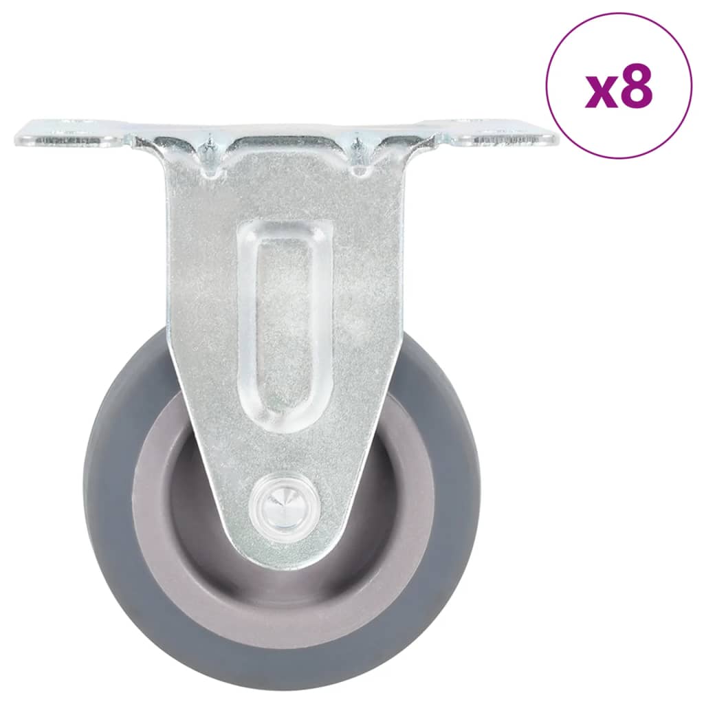 8 Pcs rodas fixas 50 mm