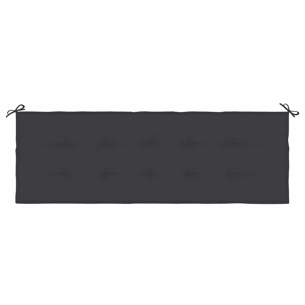 Almofadão p/ banco de jardim 150x50x3 cm tecido oxford preto