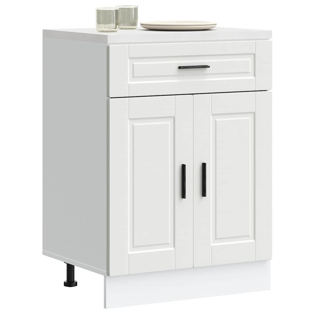 Armário base de cozinha porto derivados de madeira branco