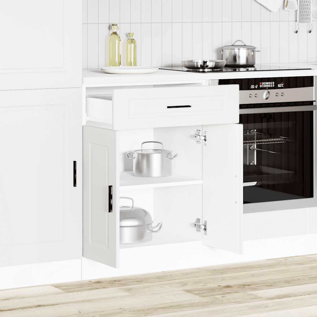 Armário base de cozinha porto derivados de madeira branco