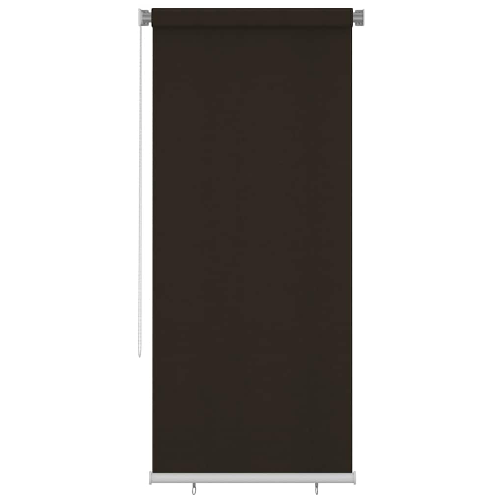 Estore de rolo para exterior 105 cm (l) x 230 cm (a) castanho HDPE