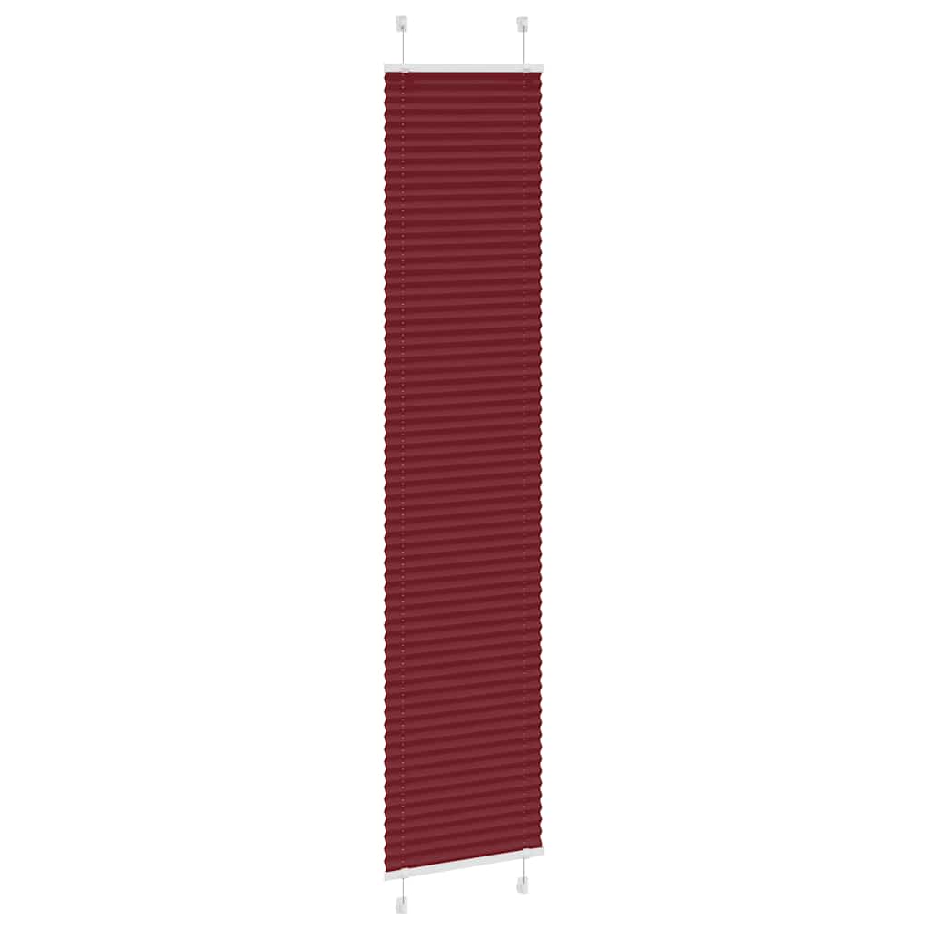 Plissado cego bordéus vermelho 40x200 cm largura tecido
