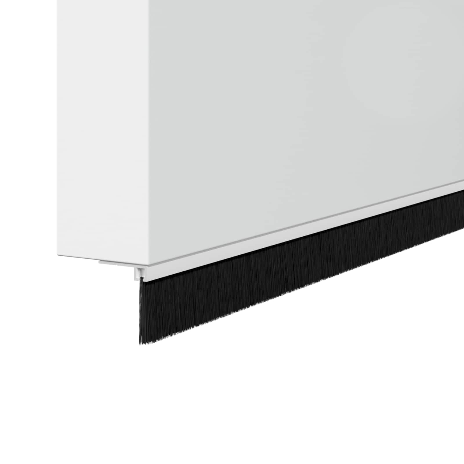 Selos de escovas para porta com parafuso 12 unid. branco 100 cm