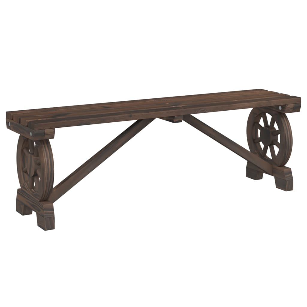Bancos de jardim 2 pcs madeira de abeto maciça