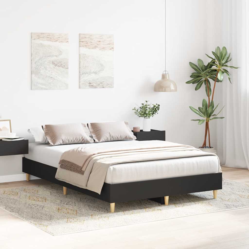 Estrutura de cama sem colchão 135x190 cm preto