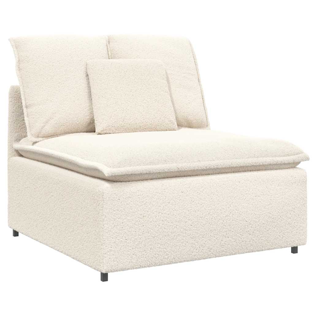 Sofá modular com almofadas creme