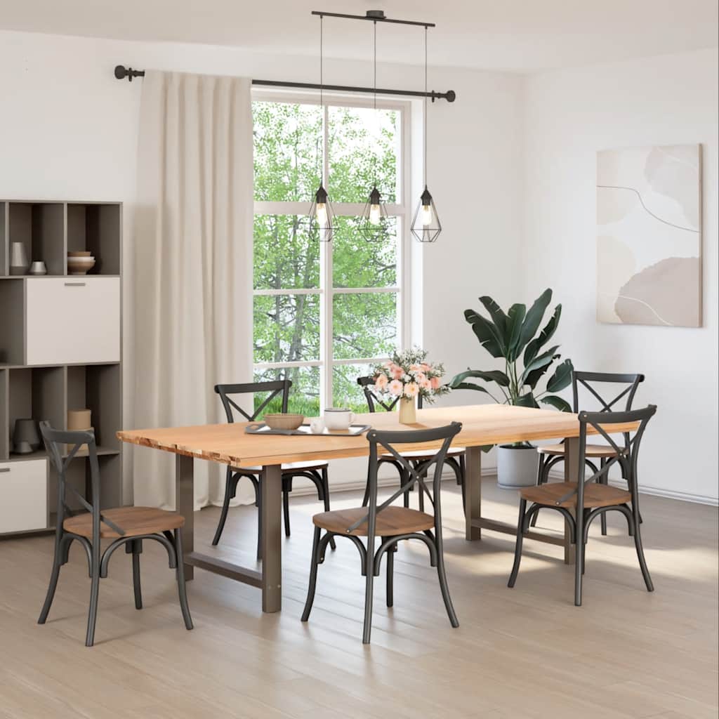 Pés para mesa de jantar em aço natural, 2 peças, 100x(72-73) cm, aço