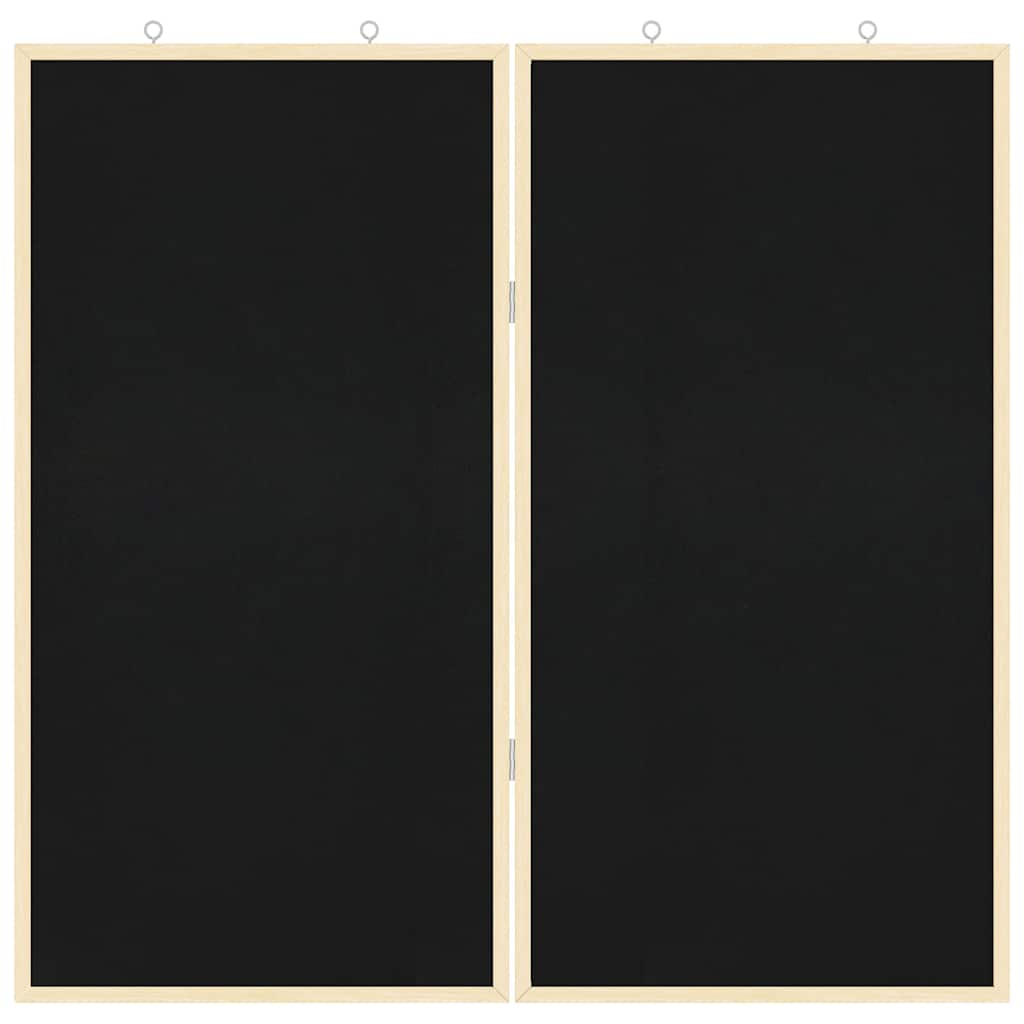 Quadro de avisos preto 80 x 80 x 1,4 cm madeira de pinho maciça
