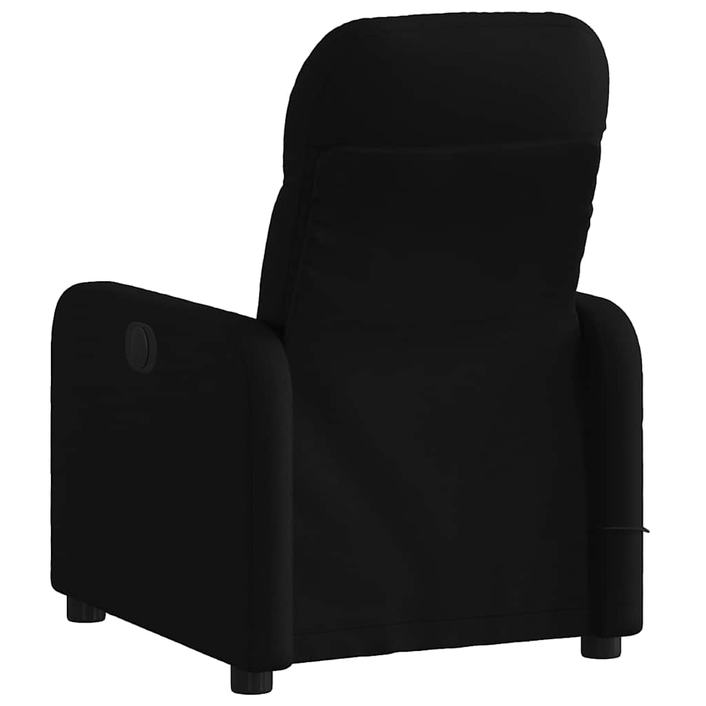 Poltrona de massagem reclinável em tecido preto