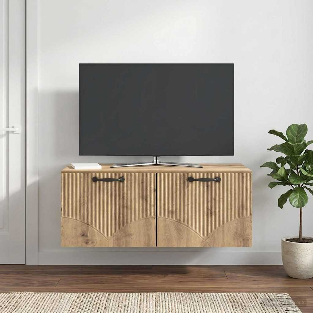 Gabinete de TV de parede 78,5 x 41 x 30 cm carvalho arttisan