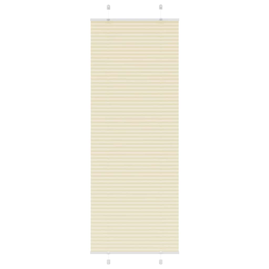 Creme plissada cega 80x200 cm largura tecido 79,4 cm poliéster