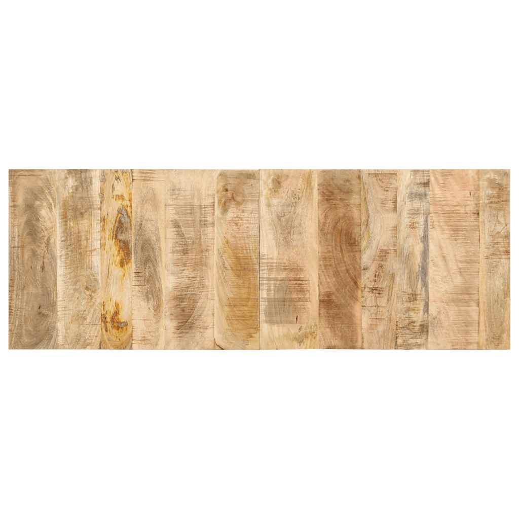Cabeceira 140 cm madeira de mangueira áspera maciça