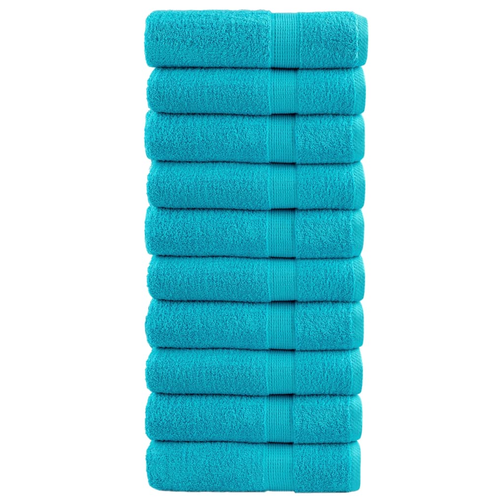 Toalhas de banho premium solund 10pcs 70x140cm 600gsm turquesa