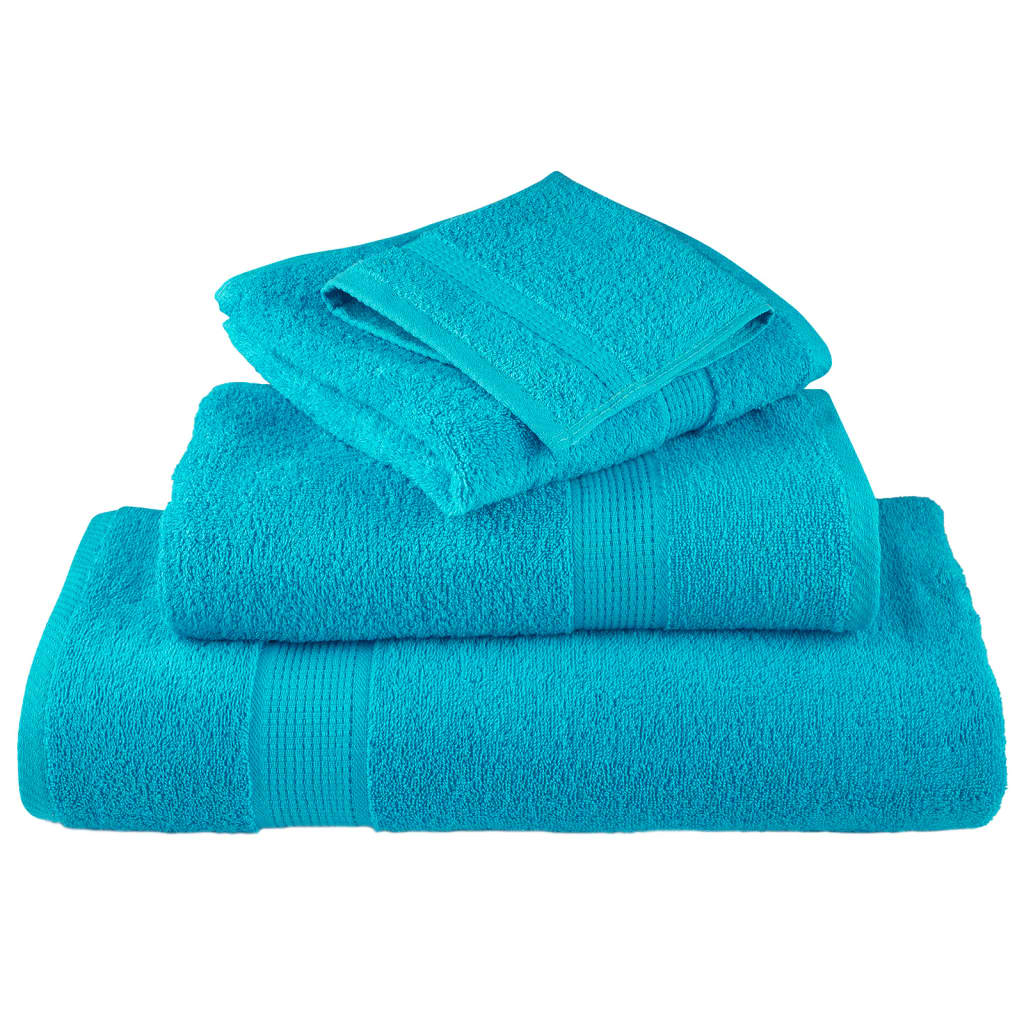 Toalhas de banho premium solund 10pcs 70x140cm 600gsm turquesa