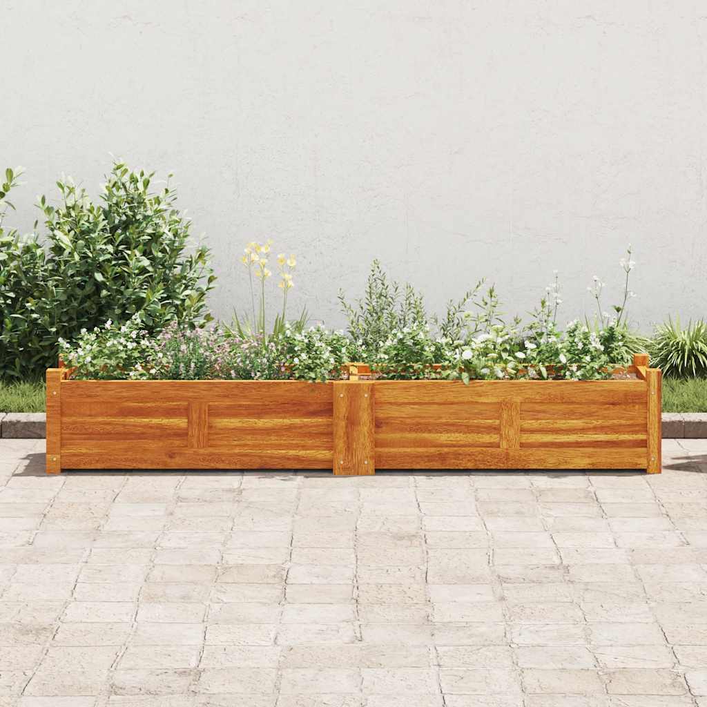 Canteiro elevado de jardim 150x30x25 cm madeira de acácia