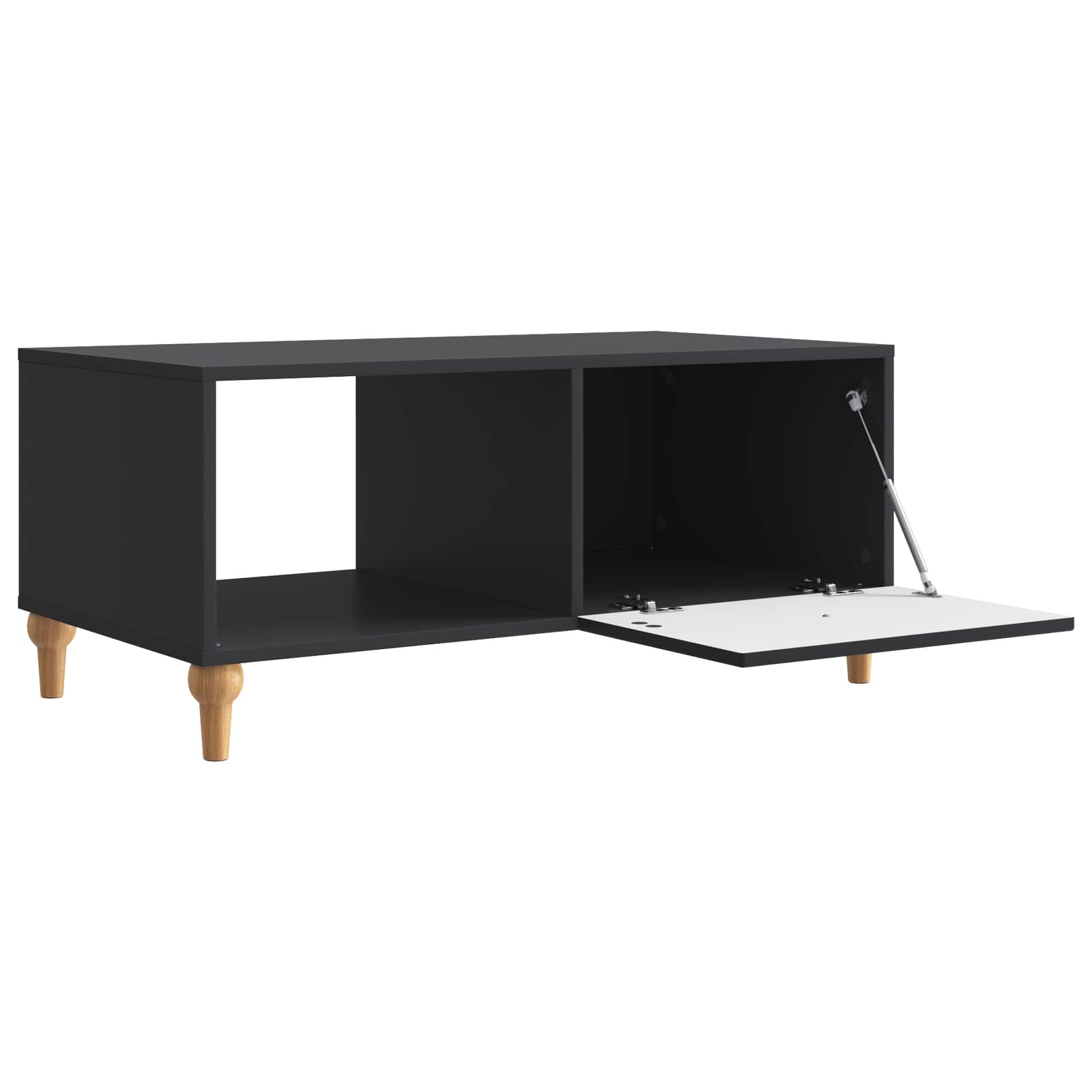 Mesa de centro preto 90 x 50 x 40 cm derivados de madeira