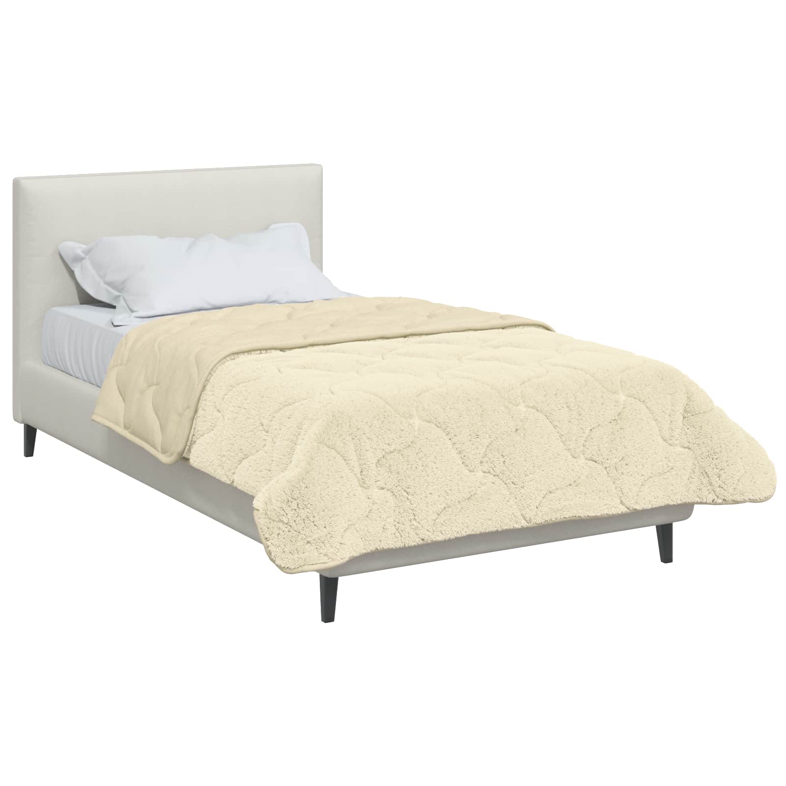 Duvet de ano inteiro colchonete creme 155 x 220 cm