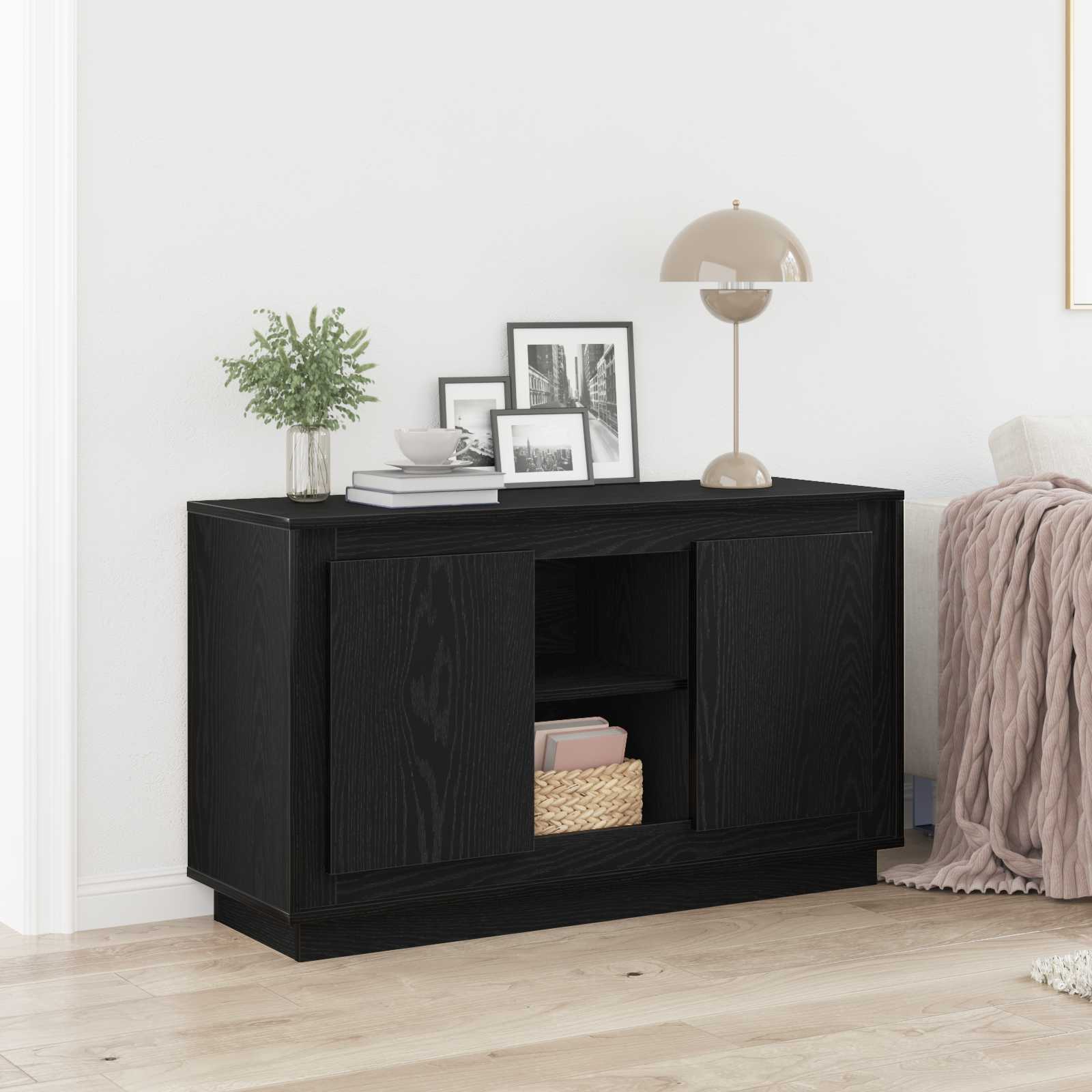 Buffet carvalho preto 102 x 35 x 60 cm derivados de madeira