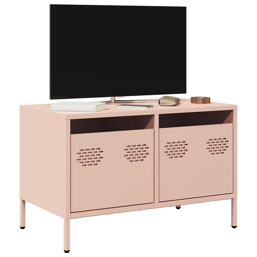 Móvel de TV 68x39x43,5 cm aço laminado a frio rosa