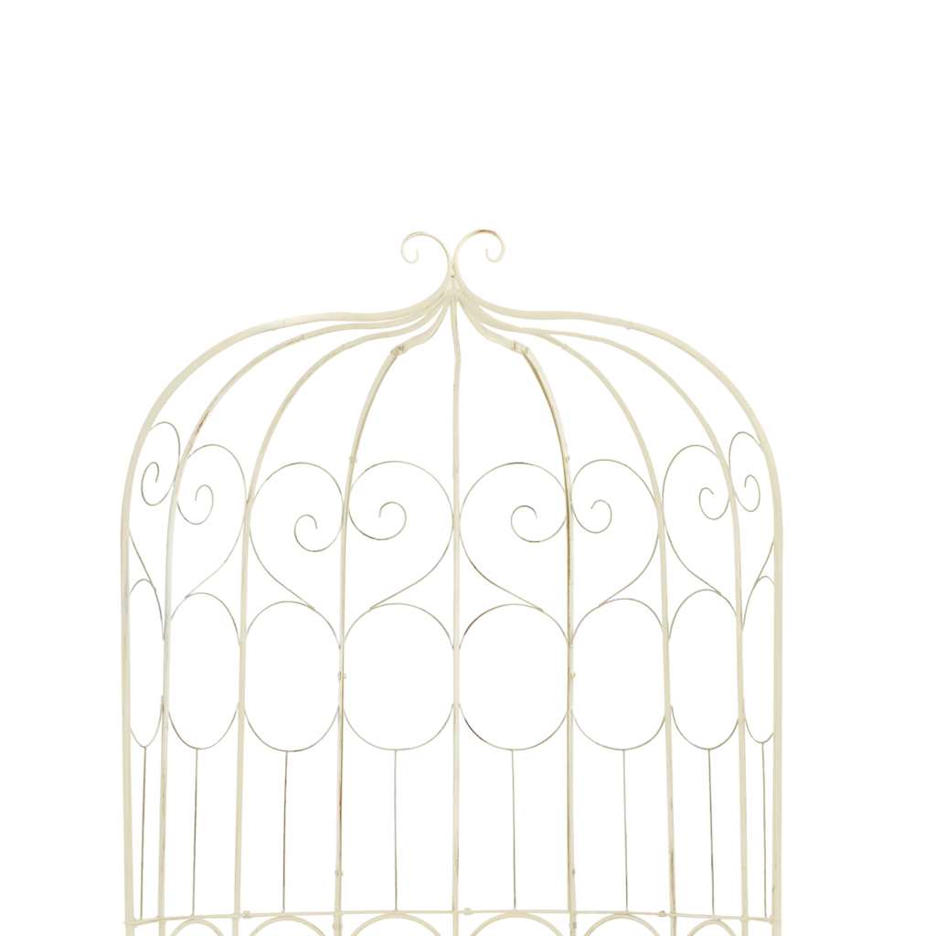 Banco de jardim 95 cm ferro antigo branco