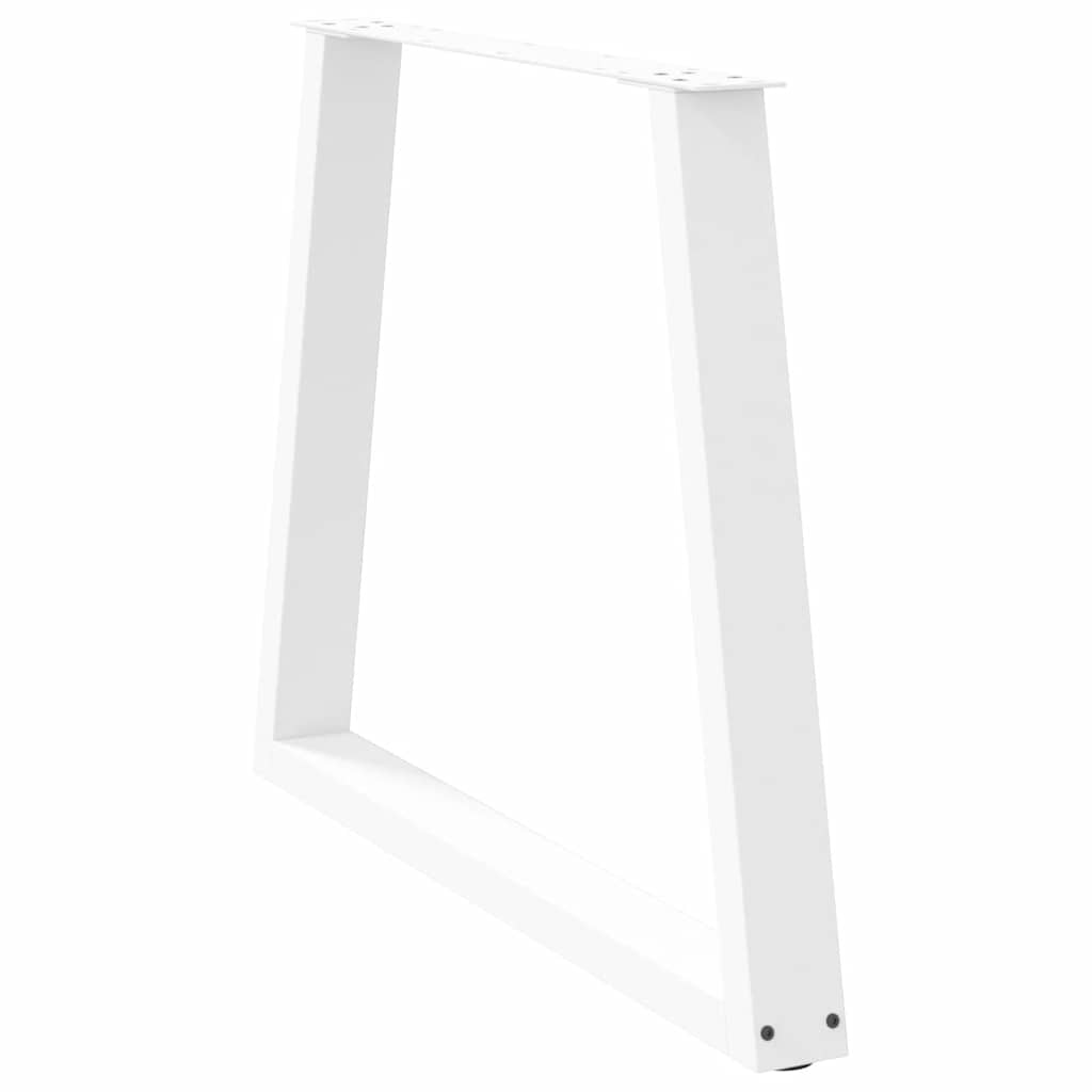 Pernas para mesa de jantar em v 3 peças, branco, 70x(72-73,3) cm, aço