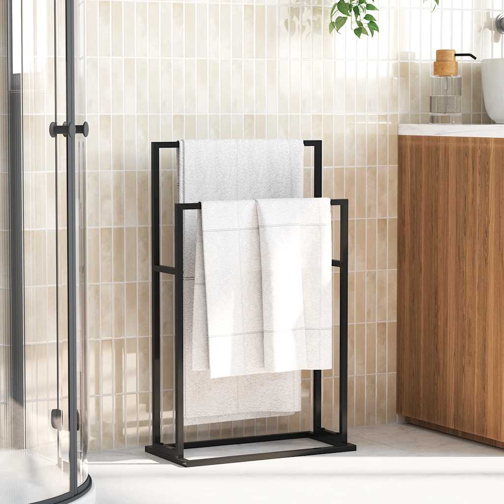 Toalheiro independente 48x24x78,5 cm ferro preto