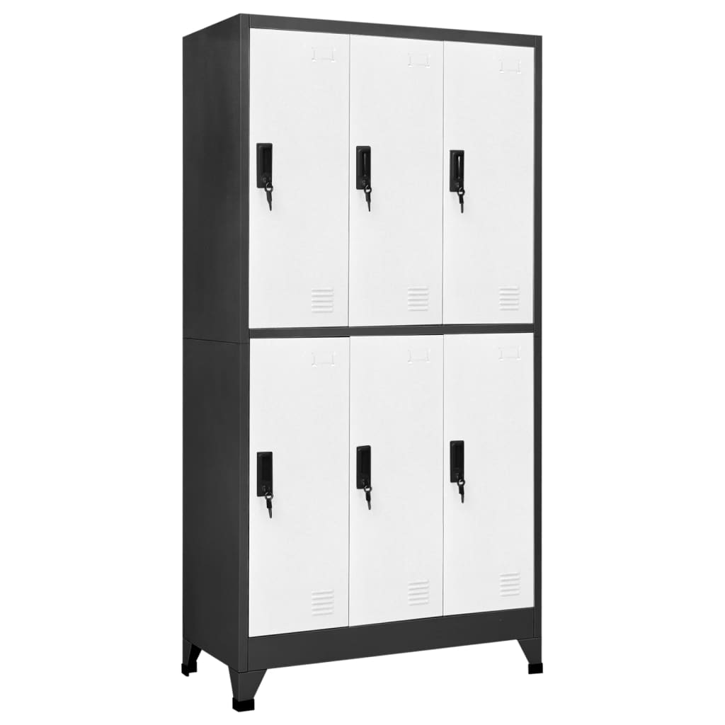 Cacifo aço 90x45x180 cm antracite e branco