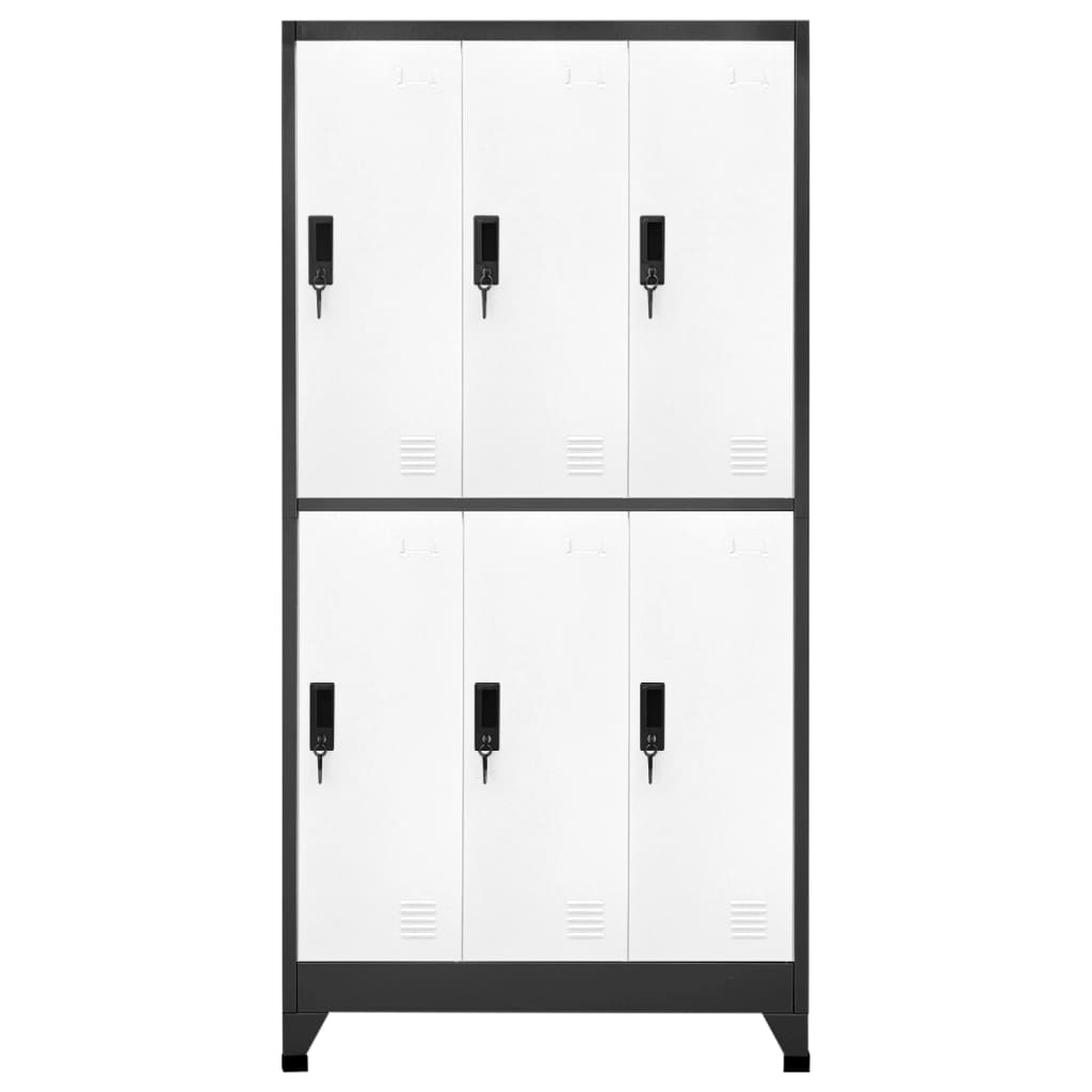 Cacifo aço 90x45x180 cm antracite e branco