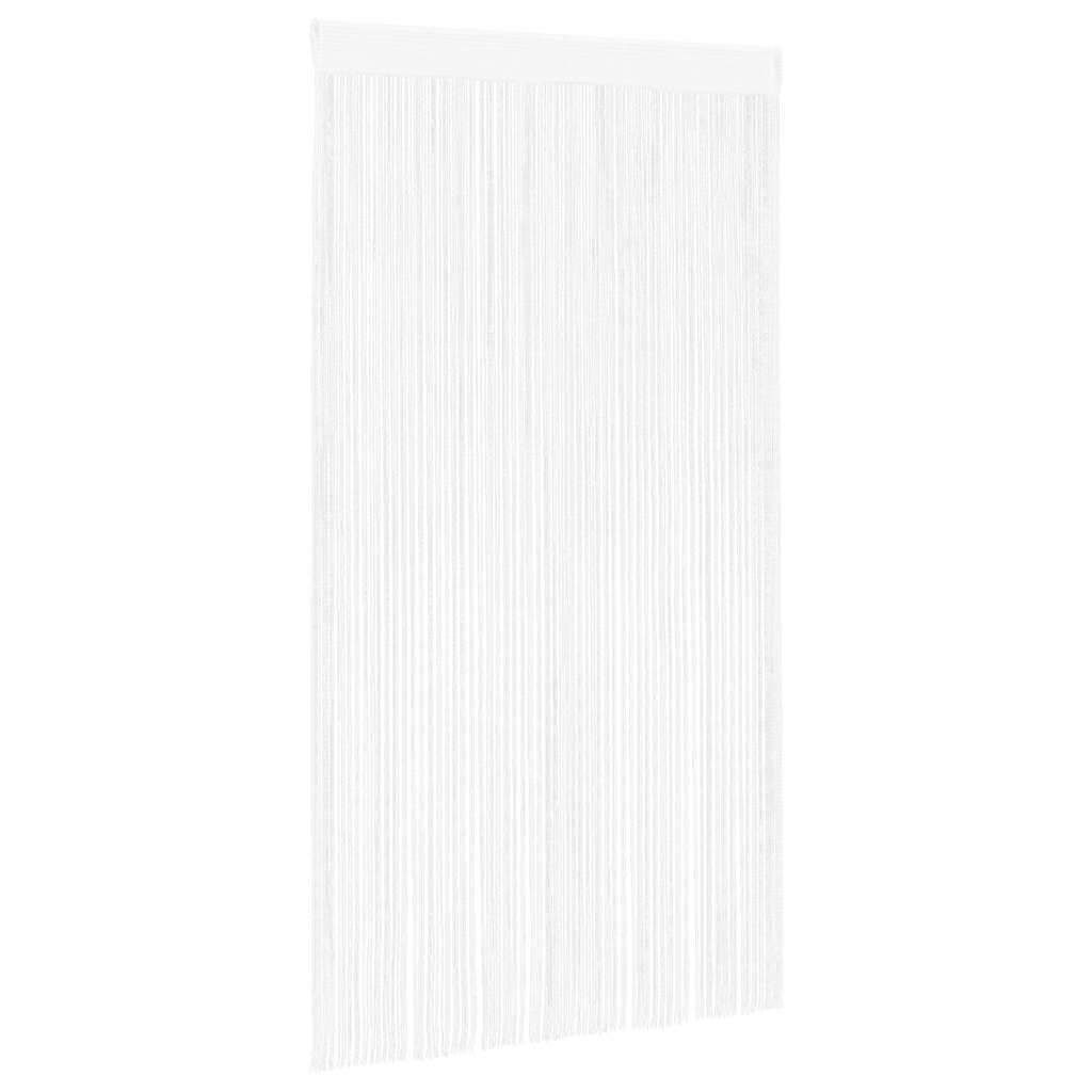 Cortinas de fios 2 pcs 100x250 cm branco