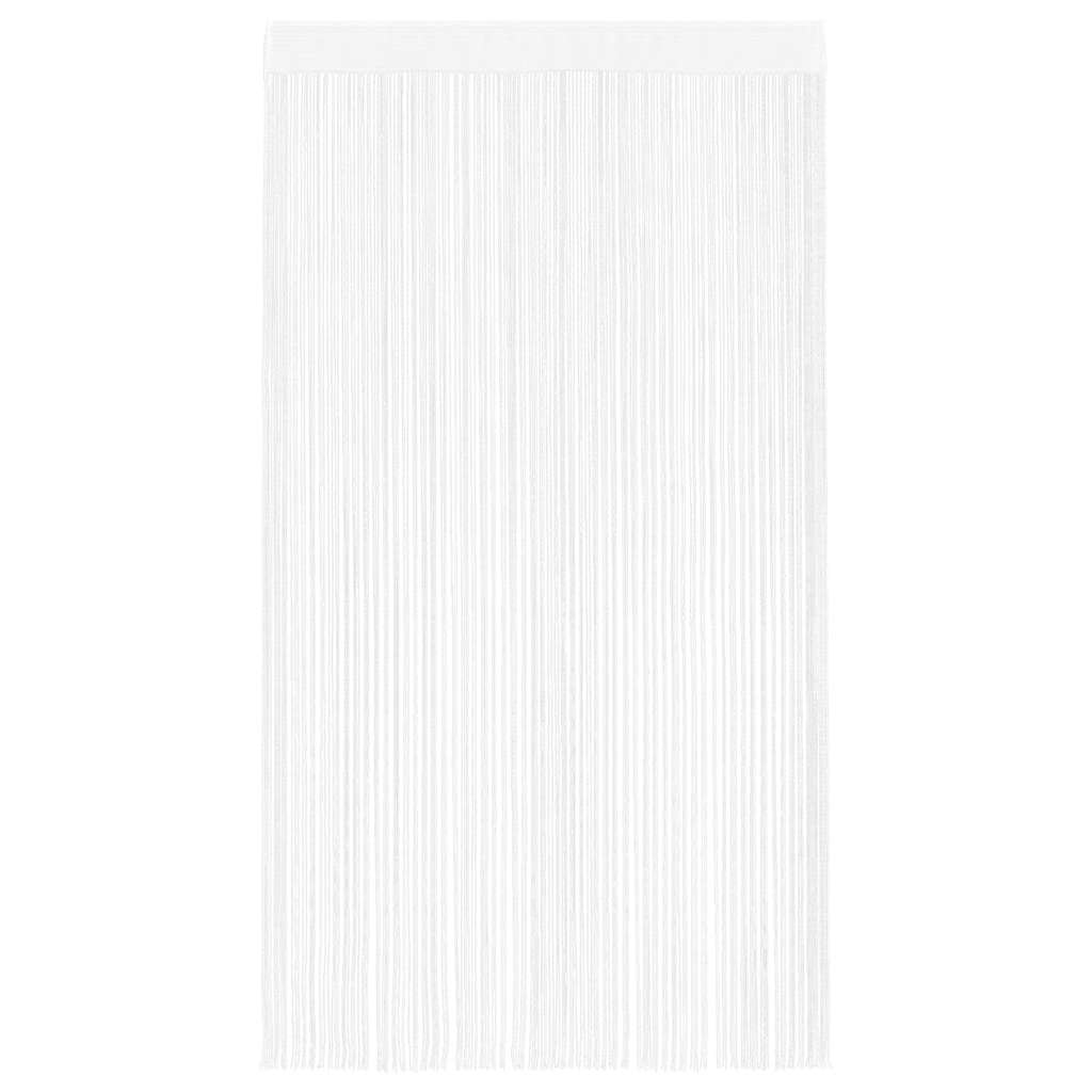 Cortinas de fios 2 pcs 100x250 cm branco