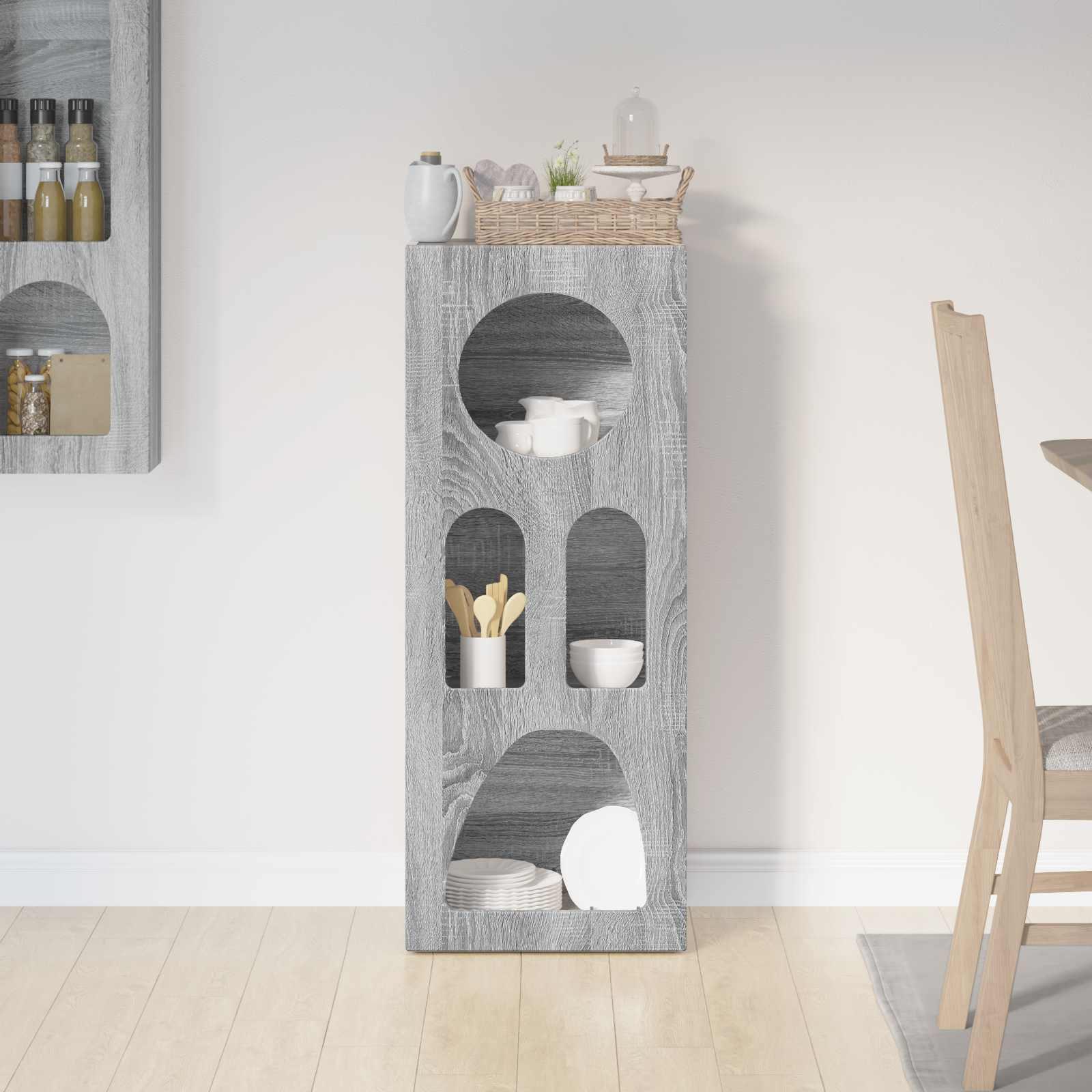 Buffet elst cinza sonoma 40 x 35 x 100,5 cm