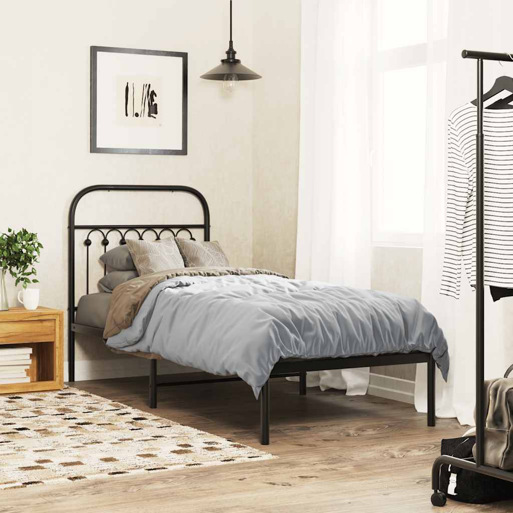 Cabeceira de substituição 75 cm metal preto