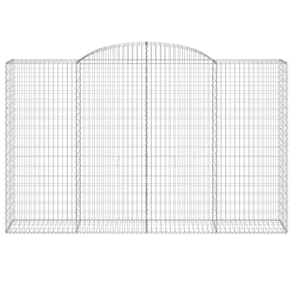 Cestos gabião arqueados 15 pcs 300x50x180/200 ferro galvanizado