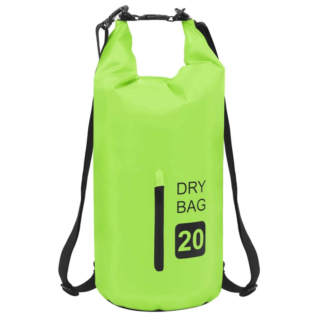 Bolsa impermeável com fecho 20 l PVC verde