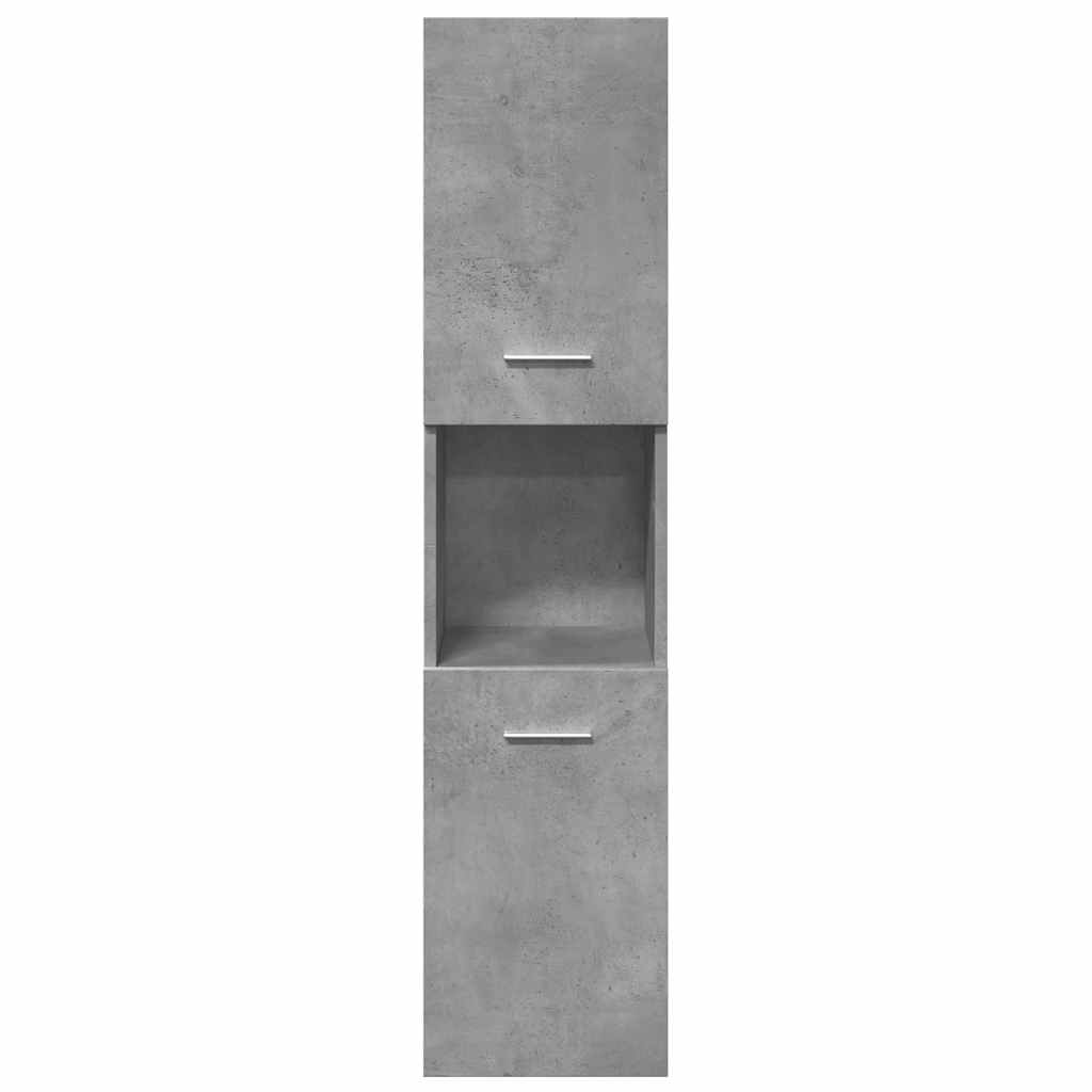 Armário suspenso de wc 30x30x130cm deriv. madeira cinza cimento