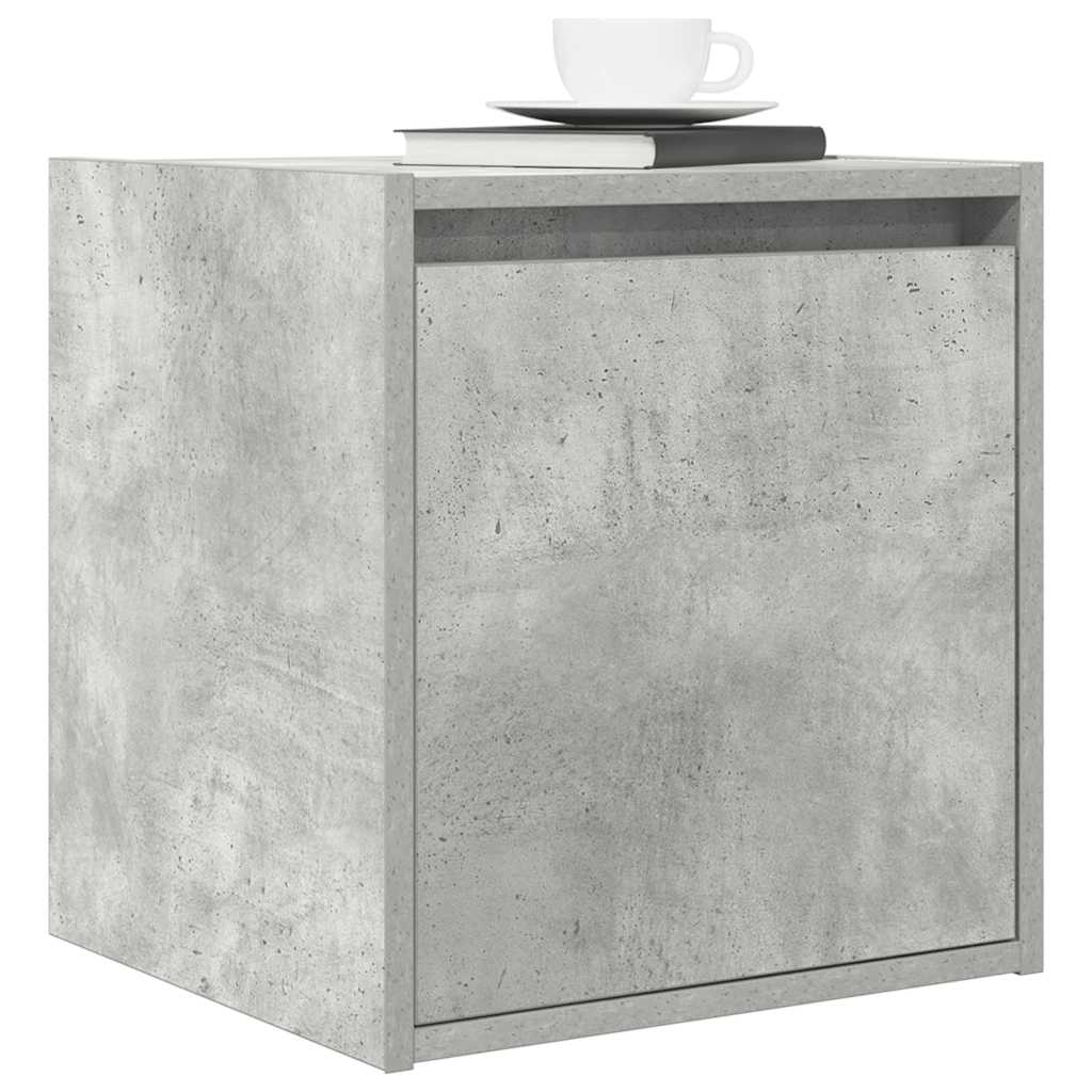 Mesa de cabeceira de parede 38x34x40 cm cinza cimento