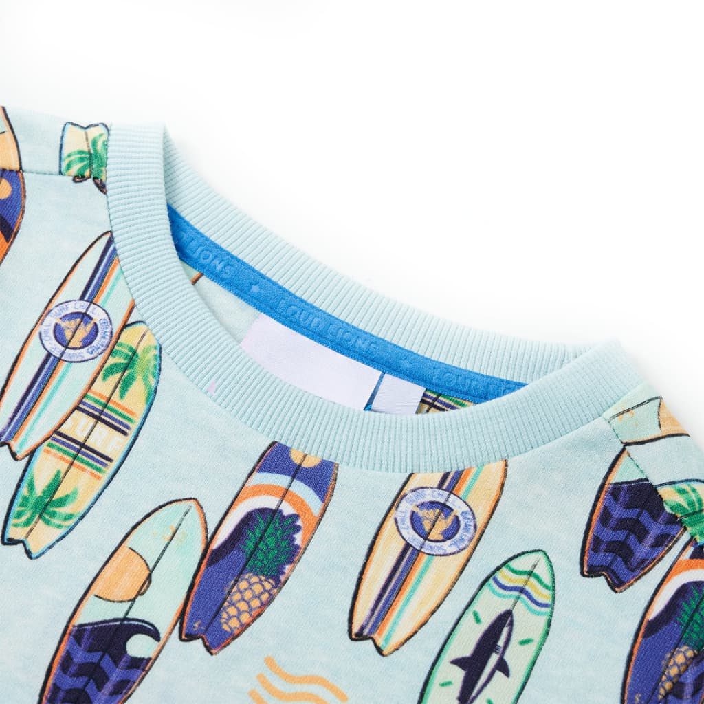 Sweatshirt para criança azul-suave mesclado 116